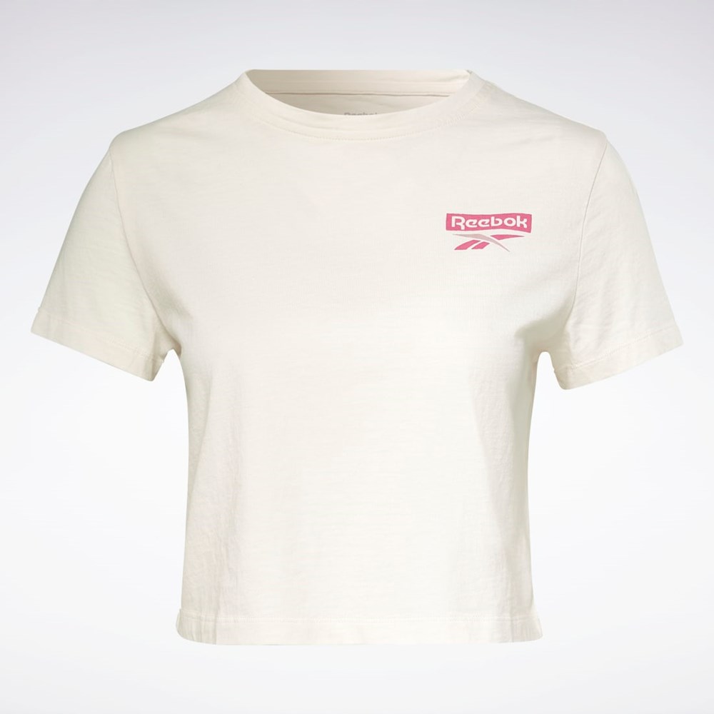 Reebok Tréninková Essentials Grafická T-Shirt Bílé | RPDJO0376