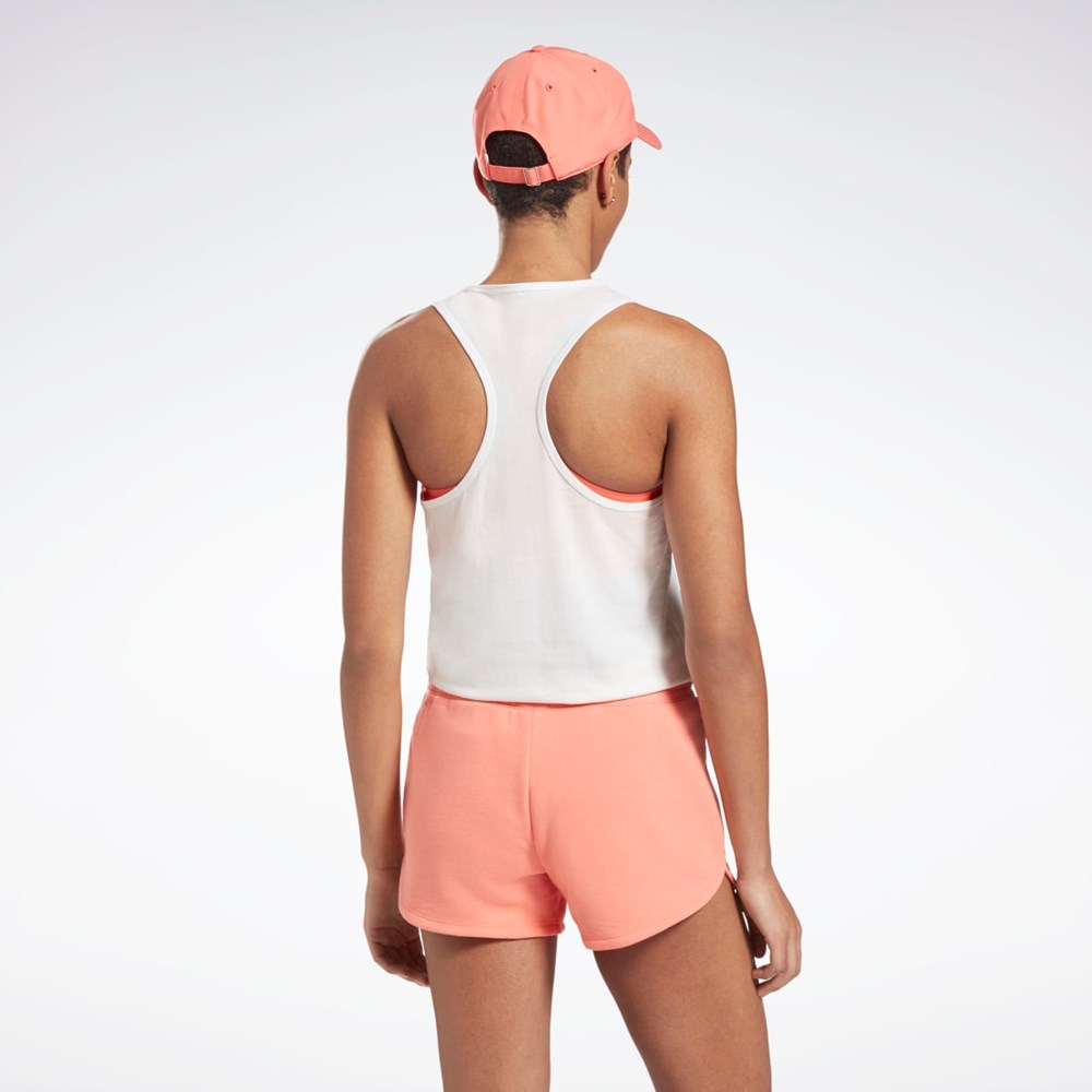 Reebok Tréninková Essentials Grafická Tank Top Bílé Oranžové | PVZKG4259