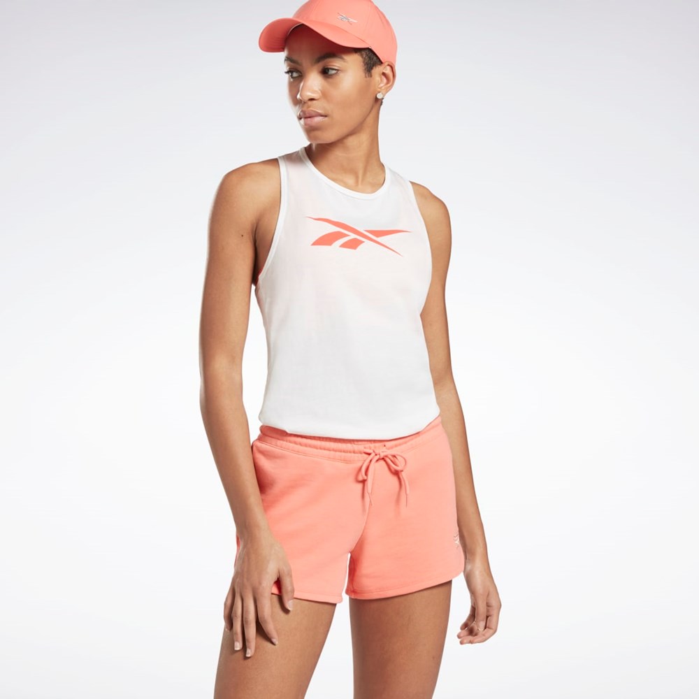 Reebok Tréninková Essentials Grafická Tank Top Bílé Oranžové | PVZKG4259