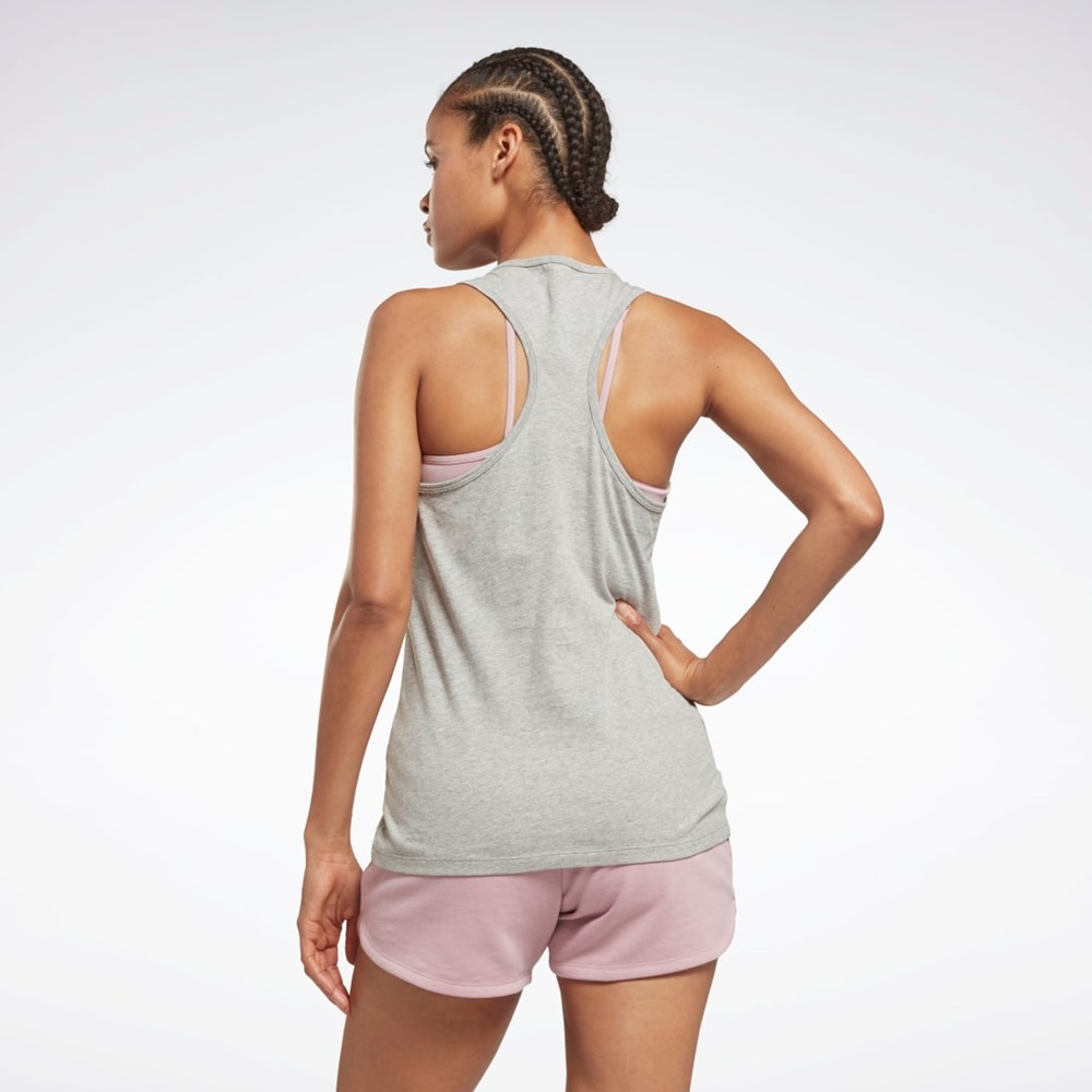 Reebok Tréninková Essentials Grafická Tank Top Šedé | XBCMR9046