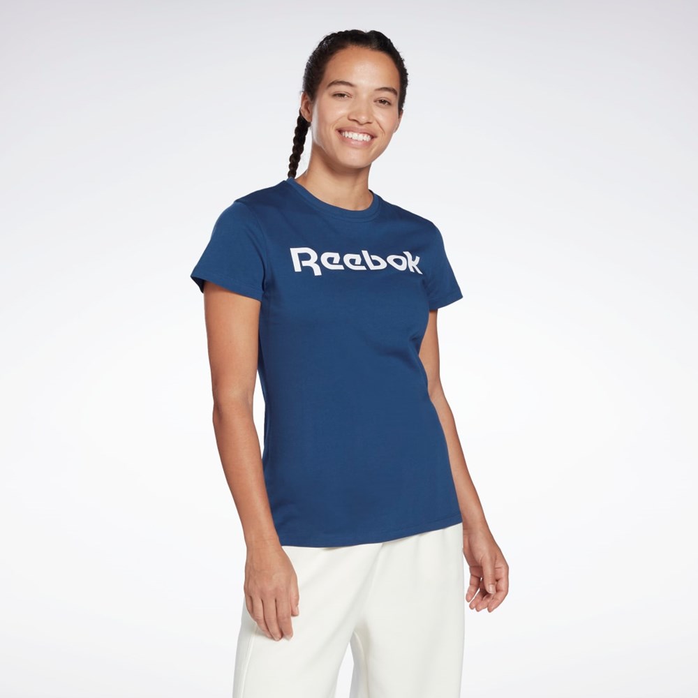 Reebok Tréninková Essentials Grafická Tee Blankyt | BIXVA3548