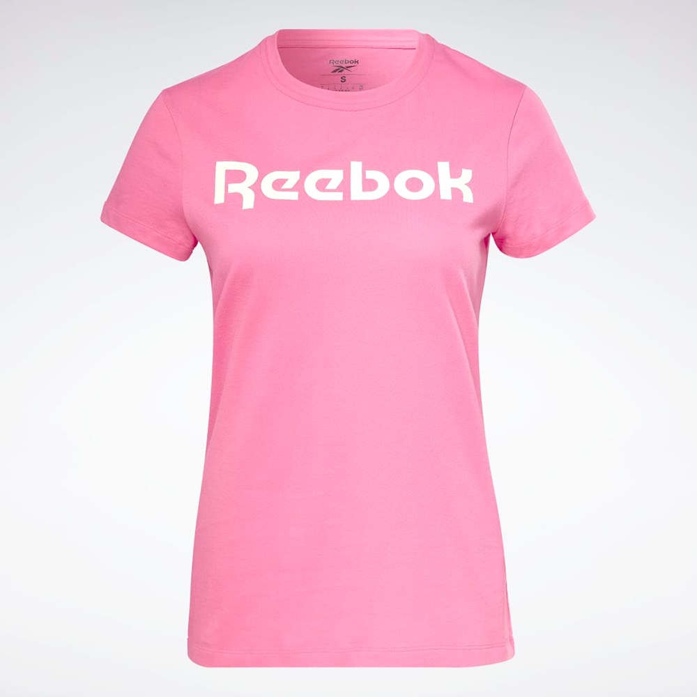 Reebok Tréninková Essentials Grafická Tee Růžové | LXEHR0468