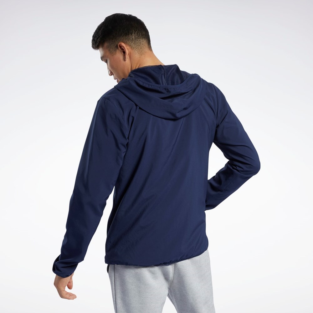 Reebok Tréninková Essentials Jacket Tmavě Blankyt | CSVWO2706