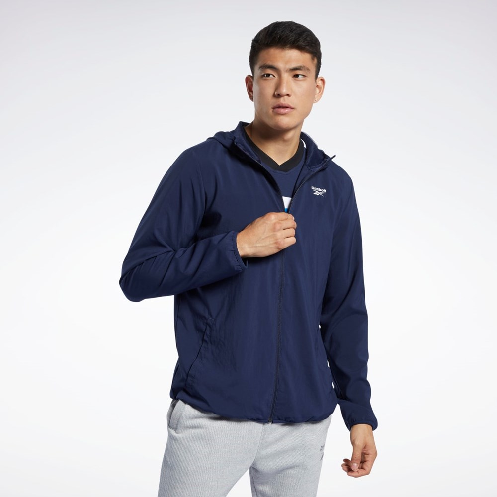 Reebok Tréninková Essentials Jacket Tmavě Blankyt | CSVWO2706