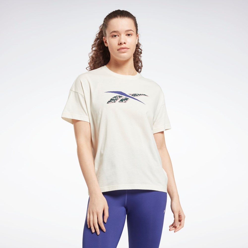 Reebok Tréninková Essentials Modern Safari Grafická Tee Bílé | MFXBR0936