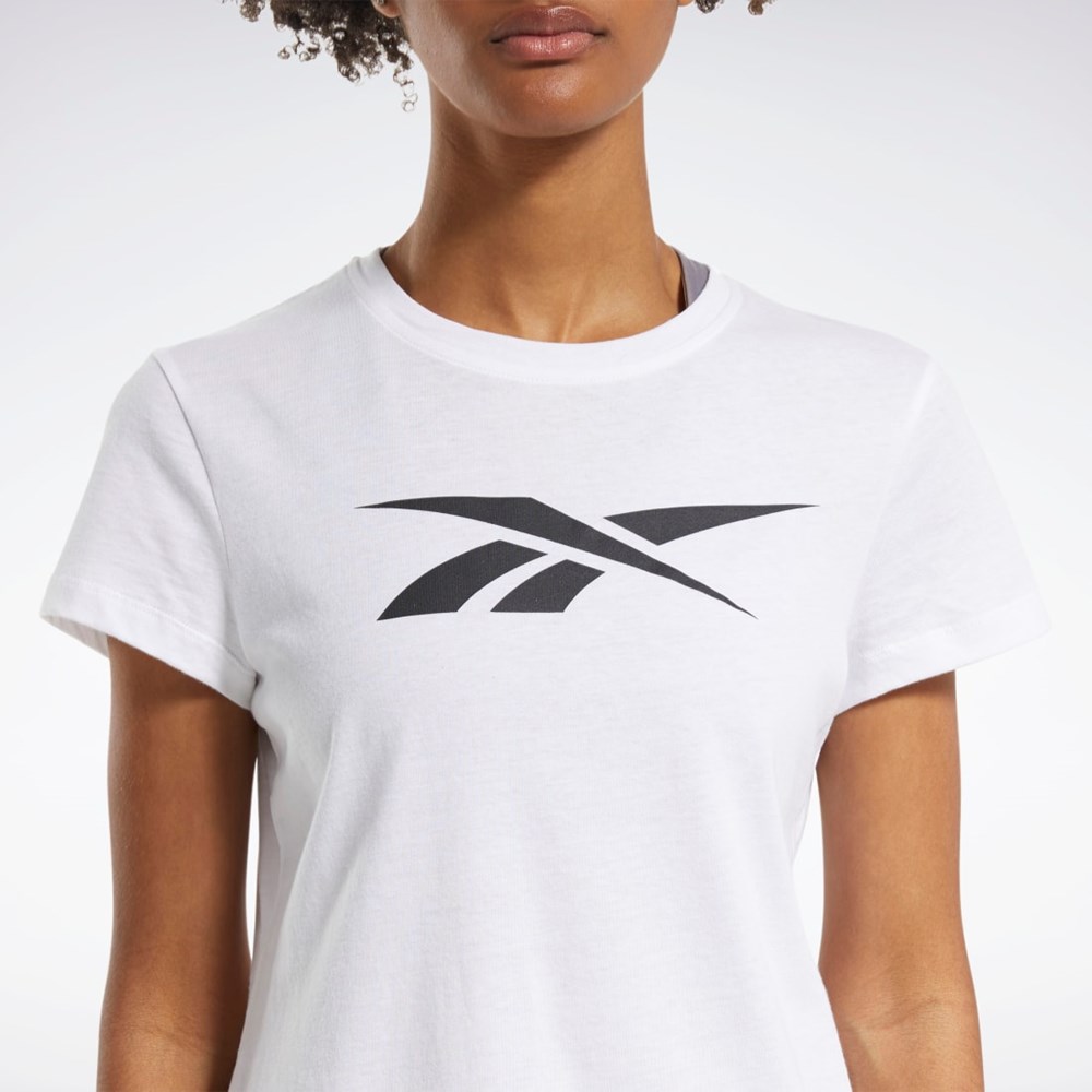 Reebok Tréninková Essentials Vector Grafická Tee Bílé | MGUFI8357