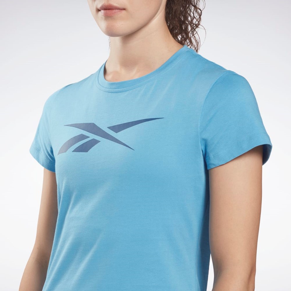 Reebok Tréninková Essentials Vector Grafická Tee Blankyt | PUZBR6749