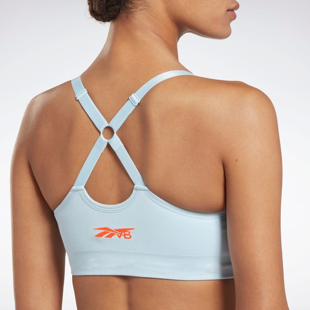 Reebok Victoria Beckham Light-Impact Seamless Bra Blankyt | JZWHL0495