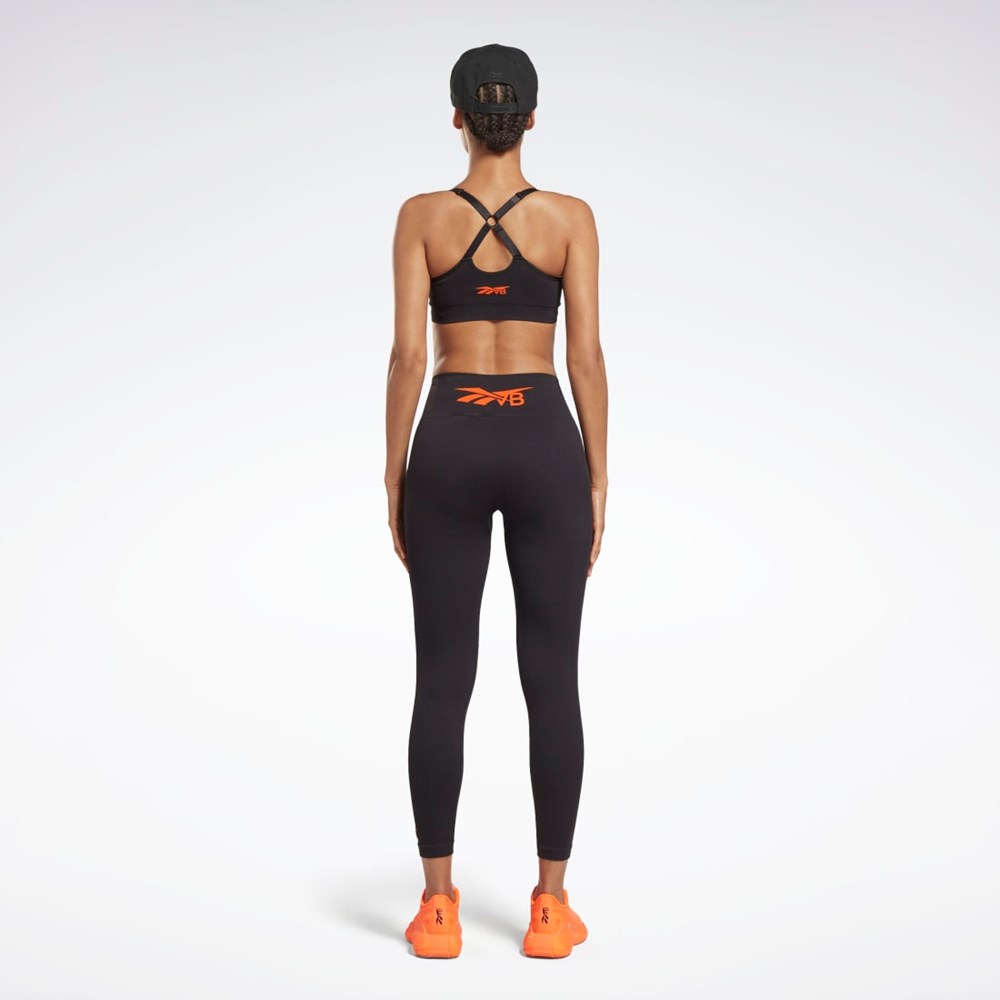 Reebok Victoria Beckham Light-Impact Seamless Bra Černé | PQEMZ0358