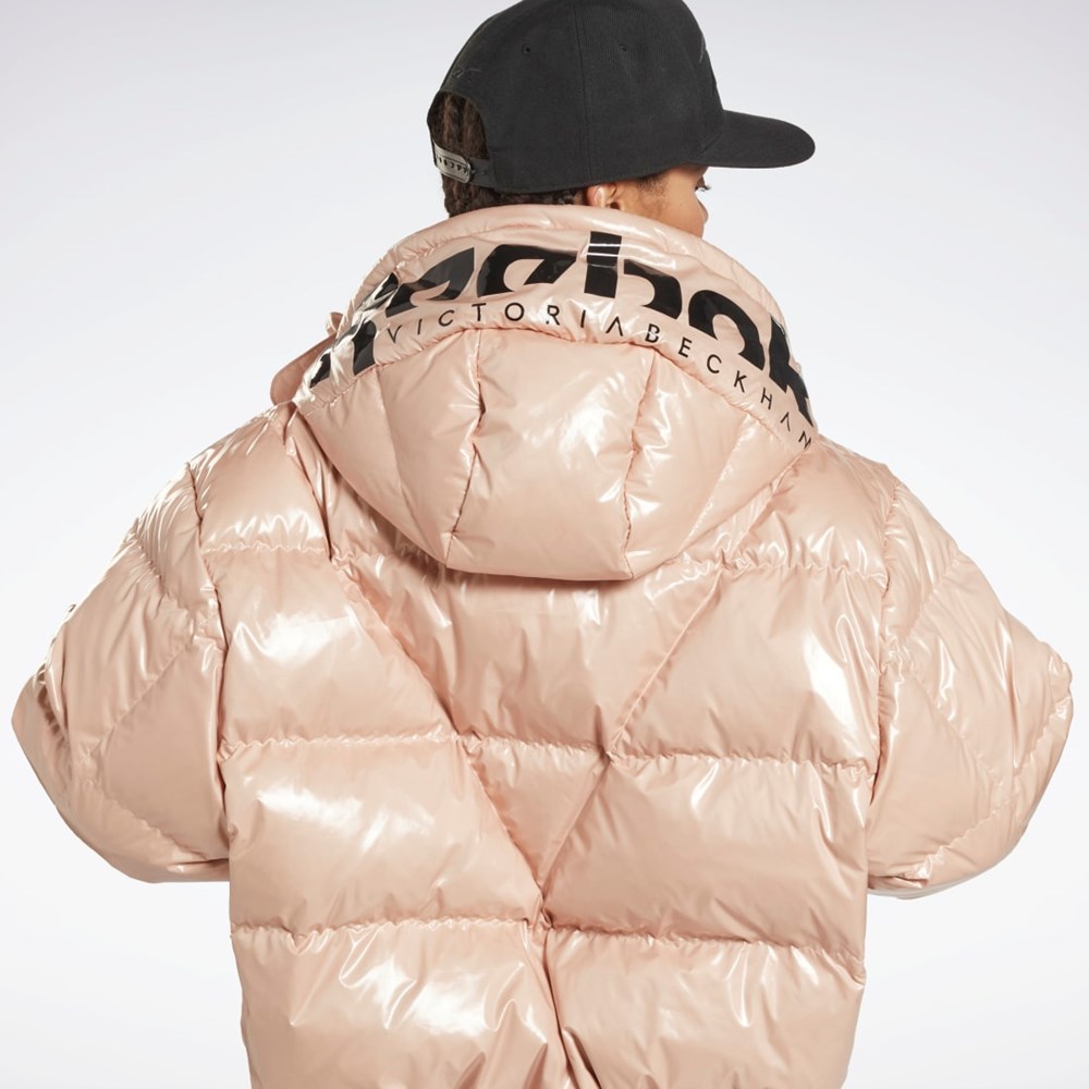 Reebok Victoria Beckham Puffer Jacket Soft Ecru | YXNIJ6291