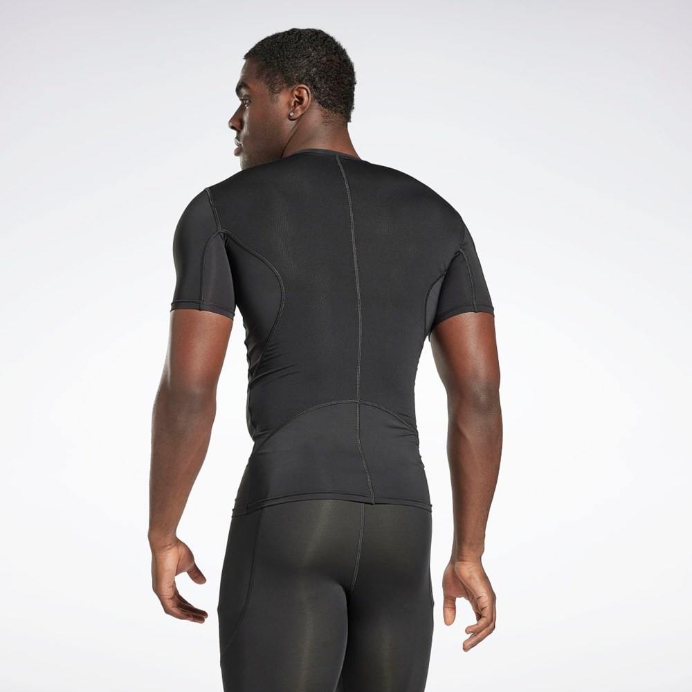 Reebok Workout Ready Compression T-Shirt Černé | RIQVC1769