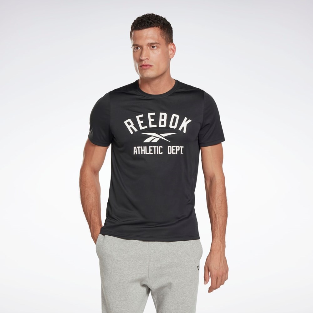 Reebok Workout Ready Grafická T-Shirt Černé | RTGKZ0827