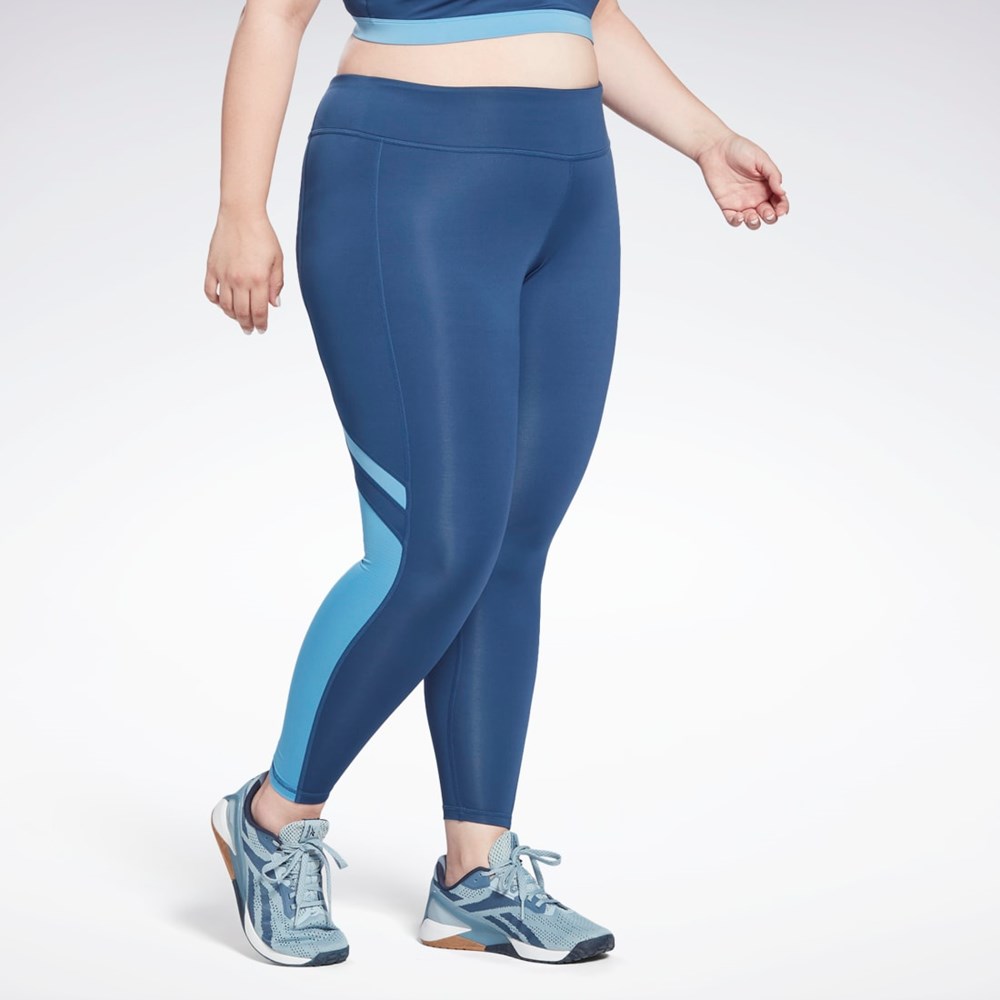 Reebok Workout Ready Mesh Leggings (Plus Size) Blankyt | KCZMI9187