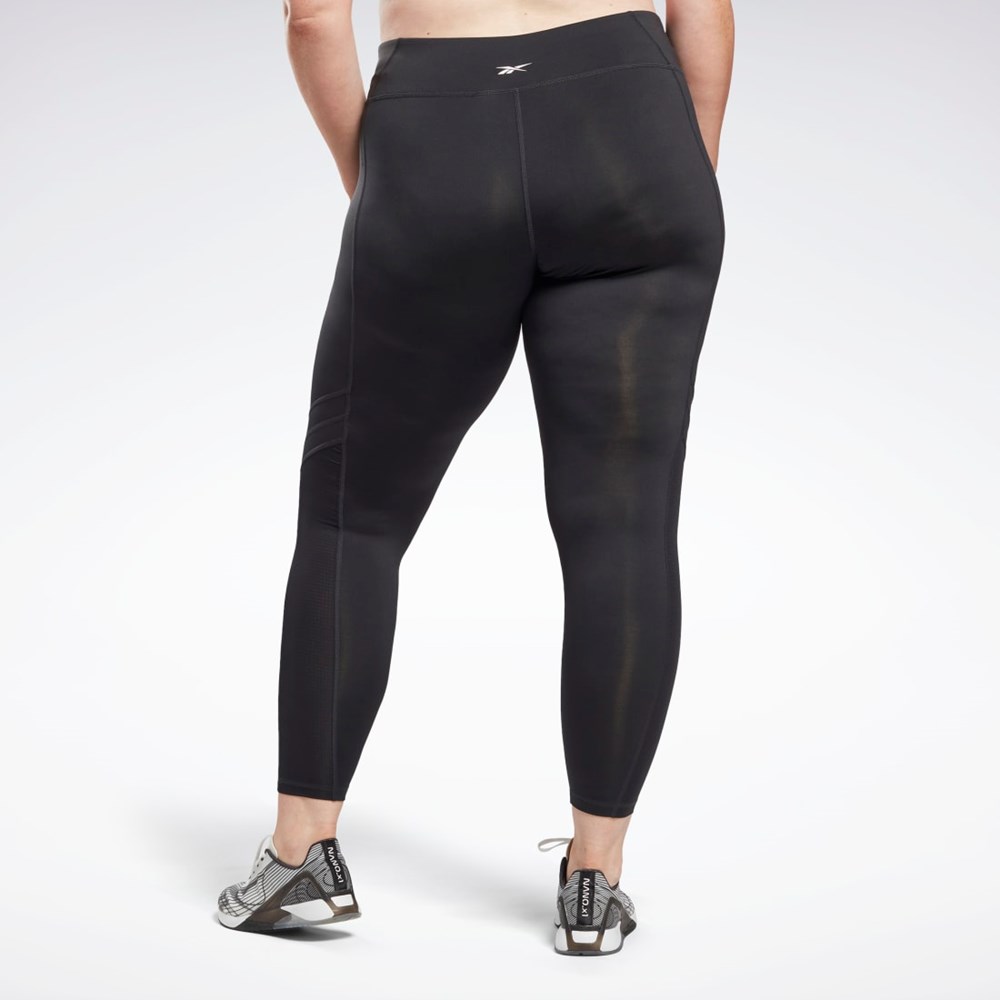 Reebok Workout Ready Mesh Leggings (Plus Size) Černé | SIONG1503