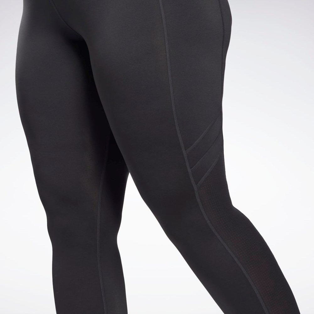 Reebok Workout Ready Mesh Leggings (Plus Size) Černé | SIONG1503