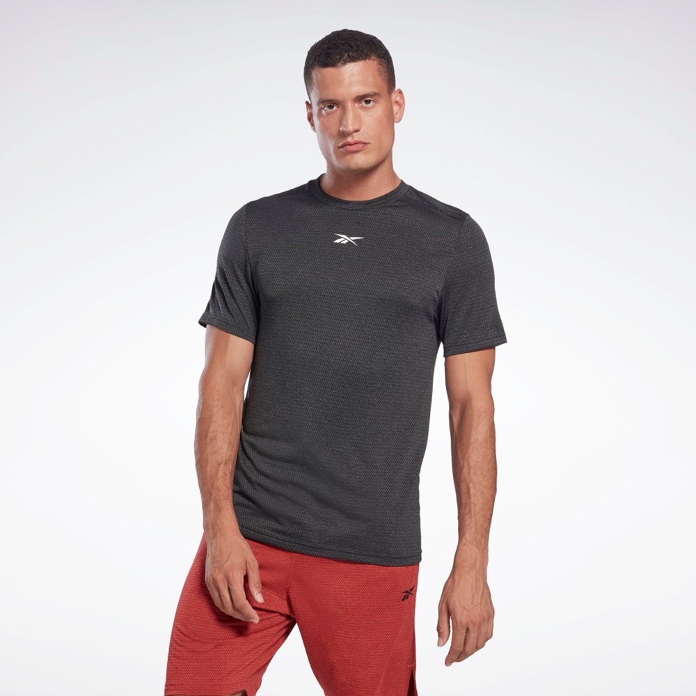 Reebok Workout Ready Mélange T-Shirt Černé | HYWGE2954