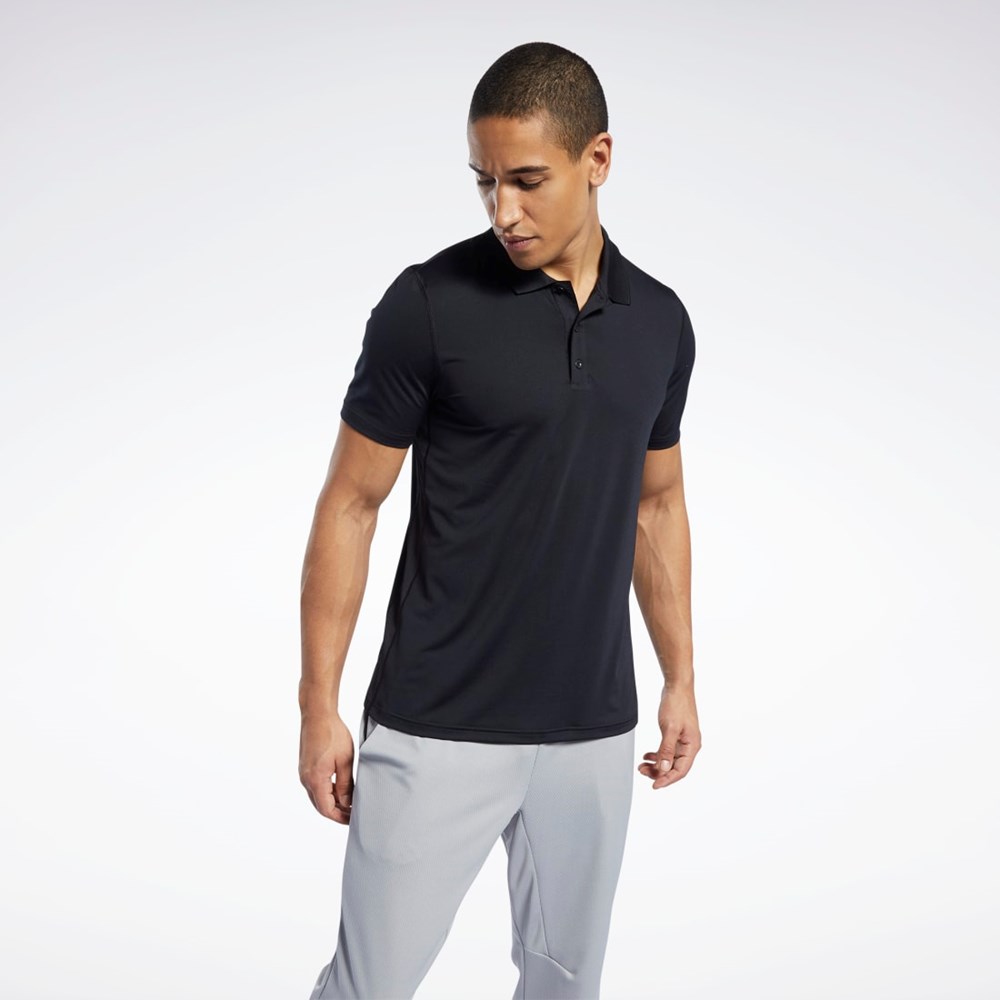 Reebok Workout Ready Polo Shirt Černé | CRUNW0824