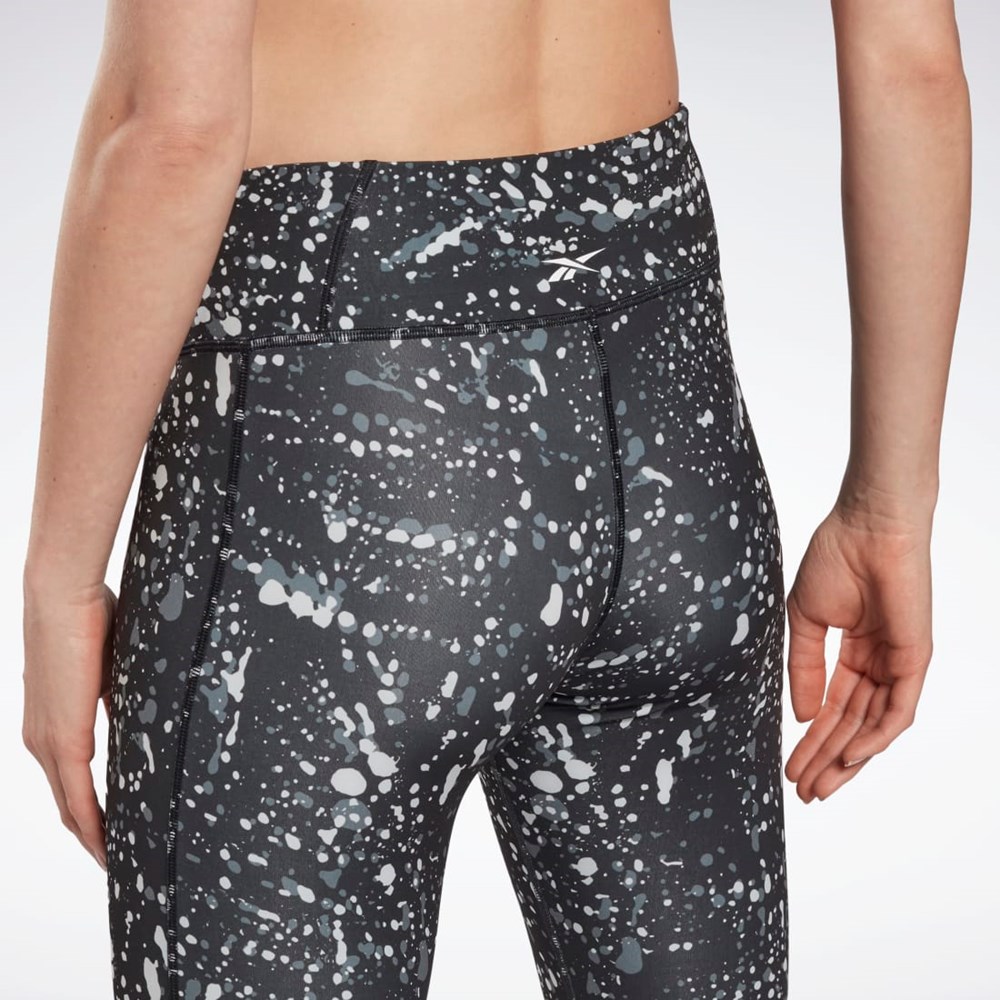 Reebok Workout Ready Printed Leggings Černé | KOUZH6180