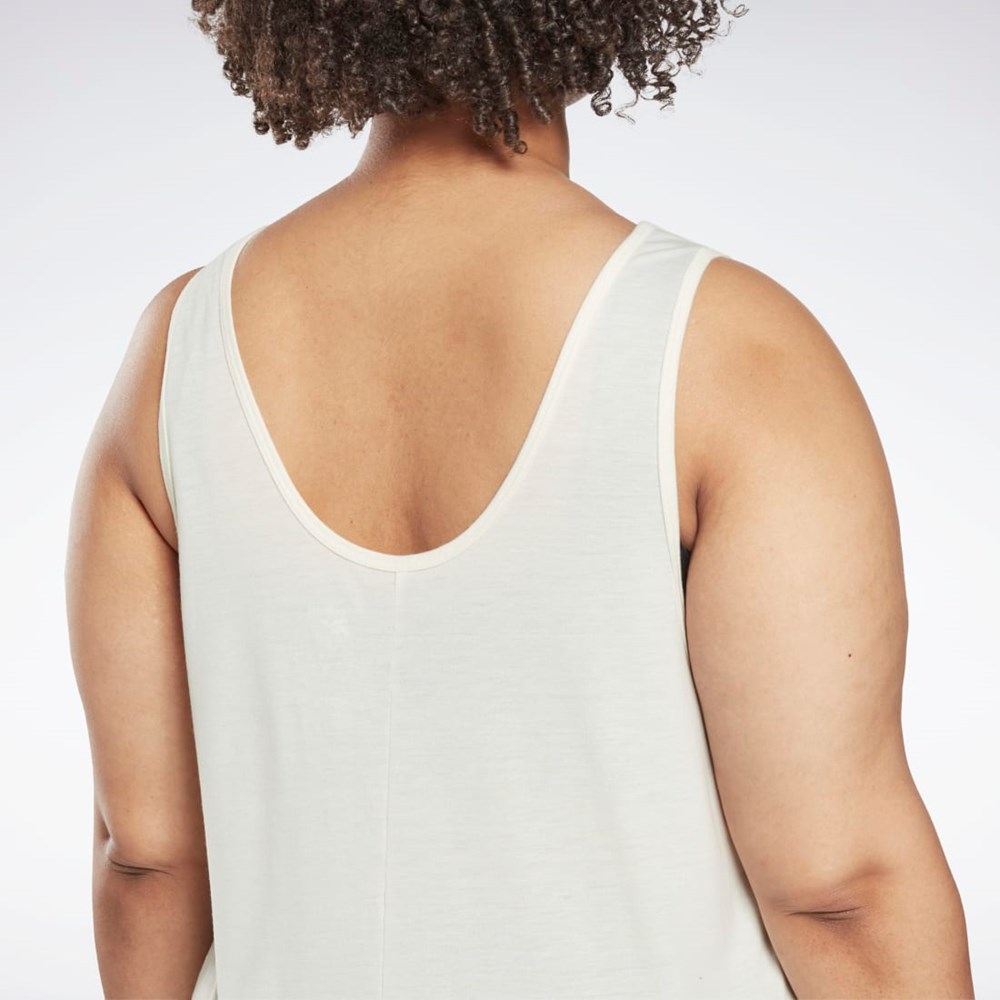 Reebok Workout Ready Supremium Grafická Tank Top (Plus Size) Bílé | MTVZH7685