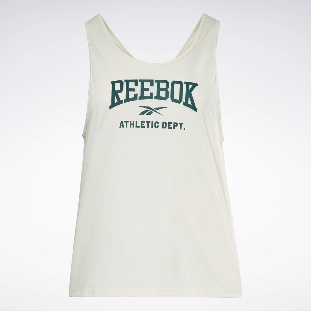 Reebok Workout Ready Supremium Grafická Tank Top (Plus Size) Bílé | MTVZH7685