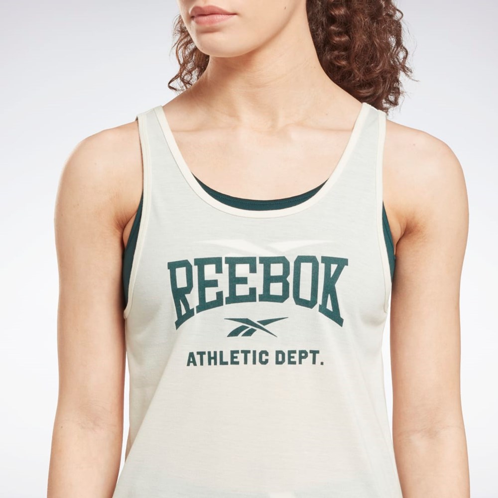 Reebok Workout Ready Supremium Grafická Tank Top Bílé | RDAHW3781