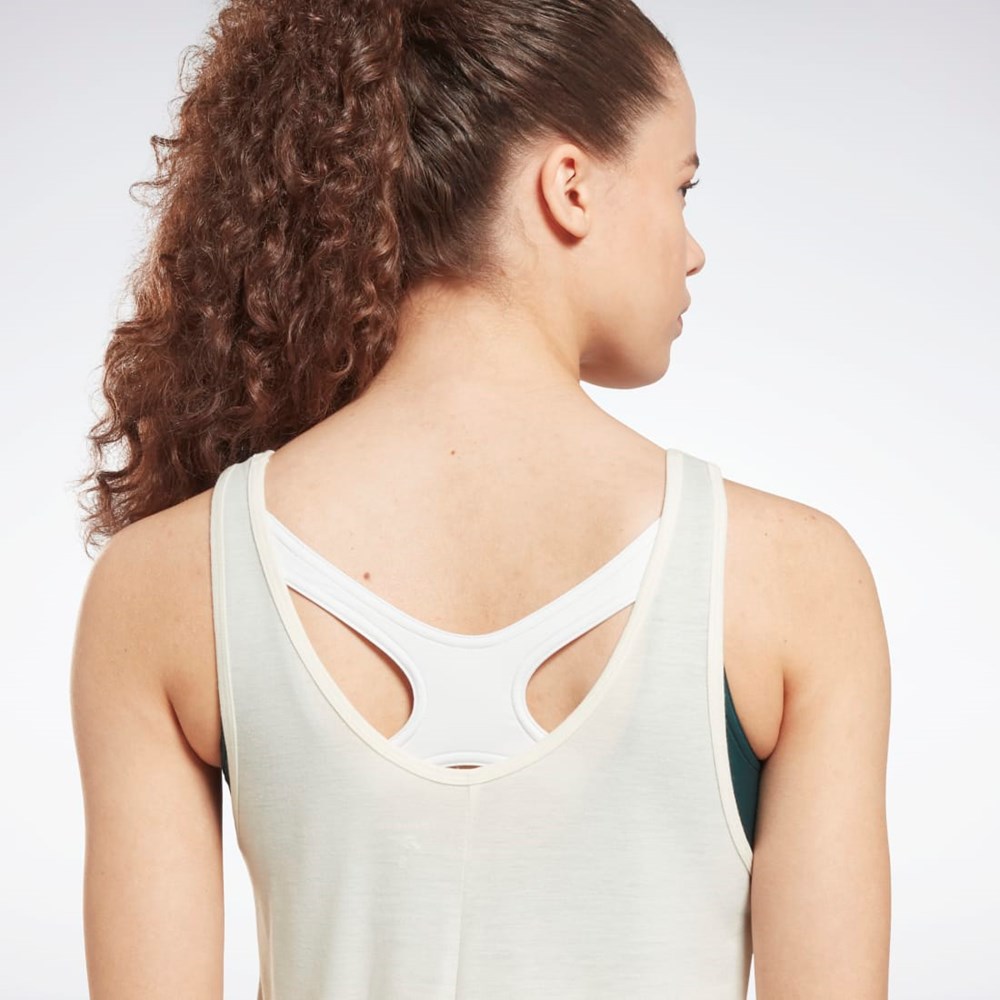 Reebok Workout Ready Supremium Grafická Tank Top Bílé | RDAHW3781