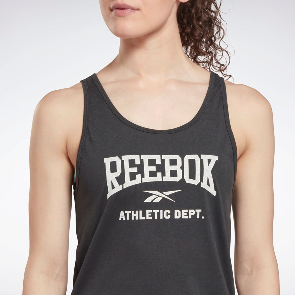 Reebok Workout Ready Supremium Grafická Tank Top Černé | VFMIZ8054