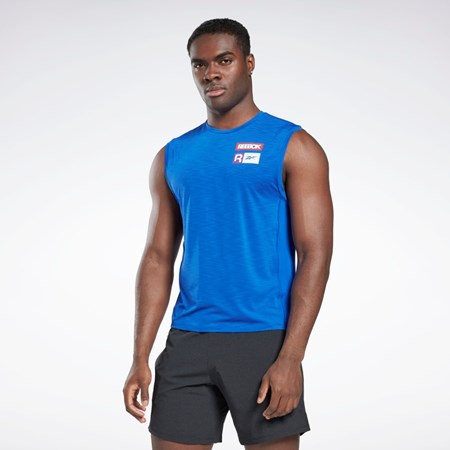 Reebok ACTIVCHILL Bez Rukávů T-Shirt Blankyt | HGDLW3204