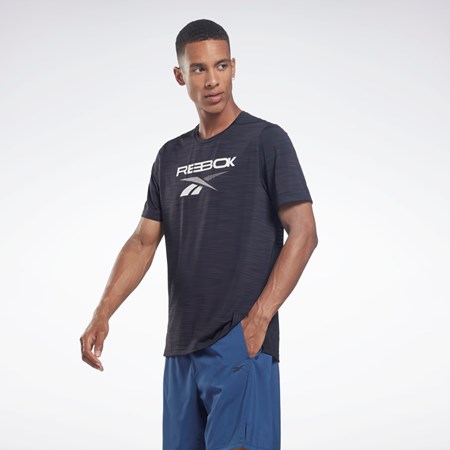 Reebok ACTIVCHILL Grafická Move T-Shirt Černé | GDXKZ3891