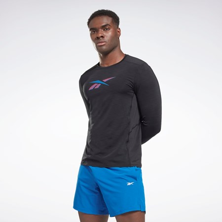 Reebok ACTIVCHILL Long Sleeve Athlete T-Shirt Černé | KAIYQ4165