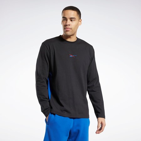 Reebok Answer to No One Long Sleeve T-Shirt Černé | RSFPX3981