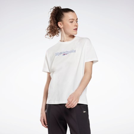 Reebok Brand T-Shirt Bílé | TWMRU3159