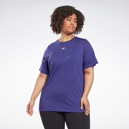 Reebok Burnout T-Shirt (Plus Size) Fialové | XAOBV6295