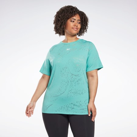 Reebok Burnout T-Shirt (Plus Size) Semi Classic Teal | RGBVK1674