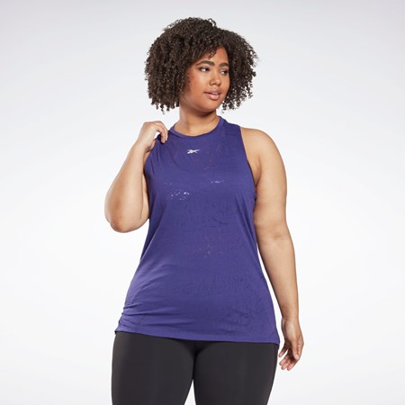 Reebok Burnout Tank Top (Plus Size) Fialové | ZRFAB3491