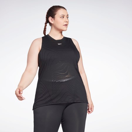 Reebok Burnout Tank Top (Plus Size) Černé | VAYJH4138