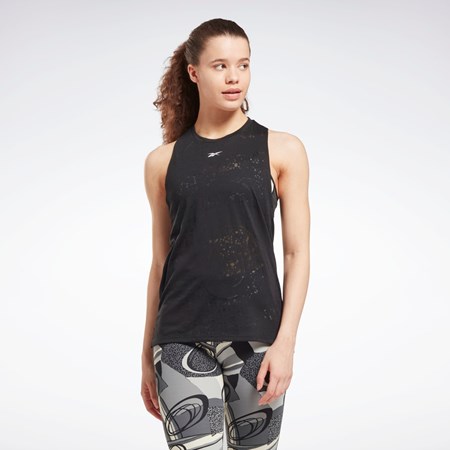 Reebok Burnout Tank Top Černé | IGRAB2846