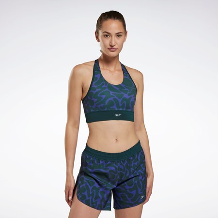 Reebok Běžecké Printed Sports Bra Zelene | OYUMZ0317