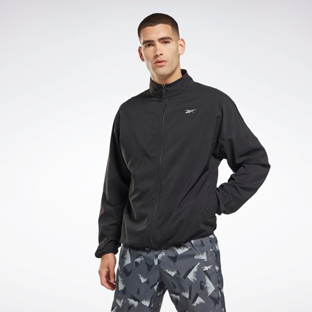 Reebok Běžecké Woven Vítr Jacket Černé | VUXQO8406