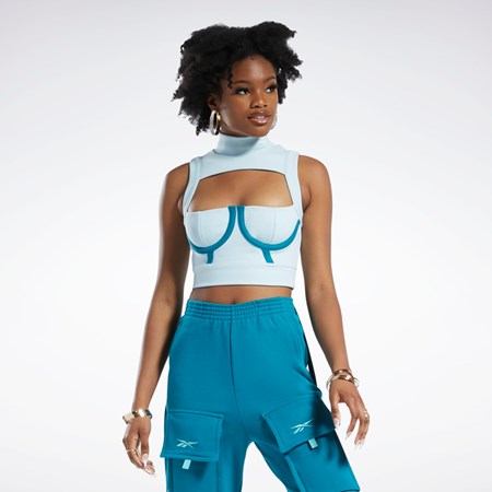 Reebok Cardi B Crop Top Blankyt | DZPKG8049