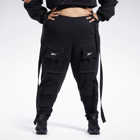 Reebok Cardi B Knit Pants (Plus Size) Černé | EMING4362