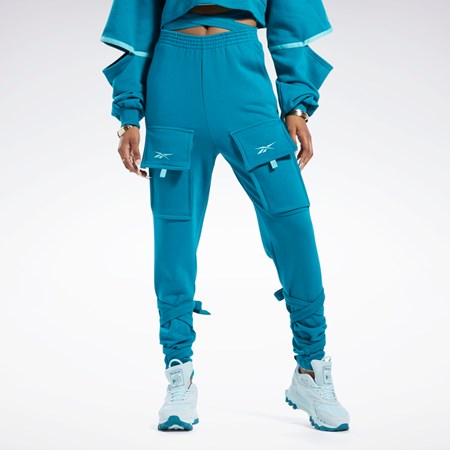 Reebok Cardi B Knit Pants Seaport Teal | BNLMD3485