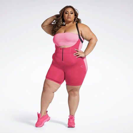 Reebok Cardi B Leotard (Plus Size) Růžové | IUKLA4257