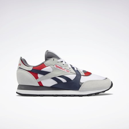 Reebok Classic Leather Shoes Bílé Šedé Šedé | XSHGF9038