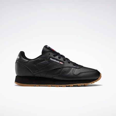 Reebok Classic Leather Shoes - Grade School Černé Černé | YEPVR4807