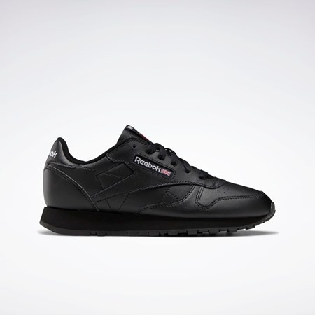 Reebok Classic Leather Shoes - Grade School Černé Černé Černé | ZUDXK9234