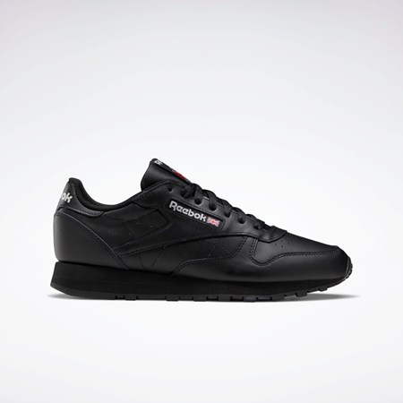 Reebok Classic Leather Shoes Černé Černé Šedé | NOGRY5301