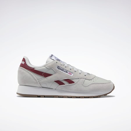 Reebok Classic Leather Shoes Šedé Šedé Vínové | DLRMK1759