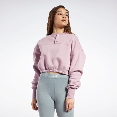 Reebok Classics Fleece Sweatshirt Infused Lilac | QYEGA8129