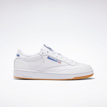 Reebok Club C 85 Shoes Bílé Královská Modrá | RHGUT4830